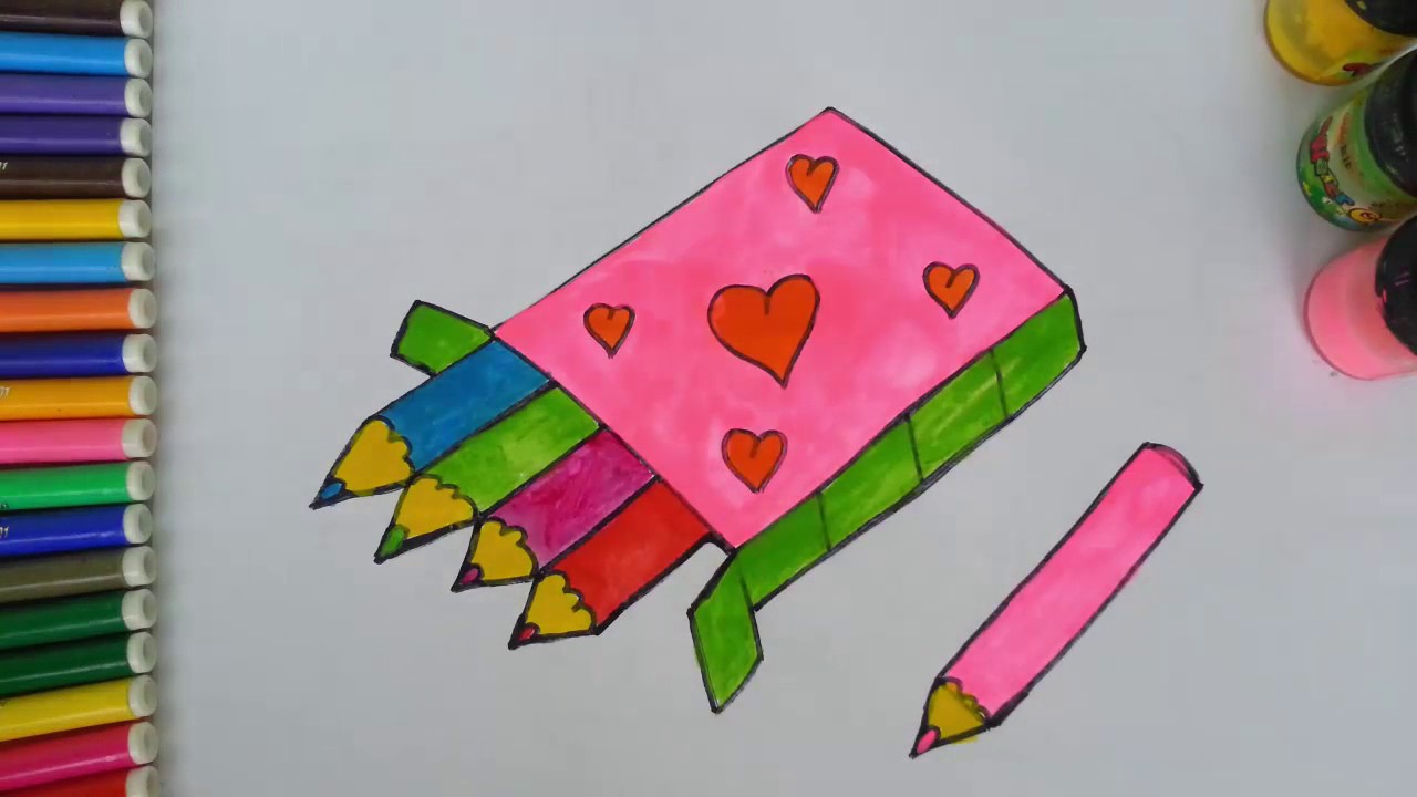 1280x720 how to draw pencil box for kidsdraw boys and girls drawing - Pencil Box Drawing