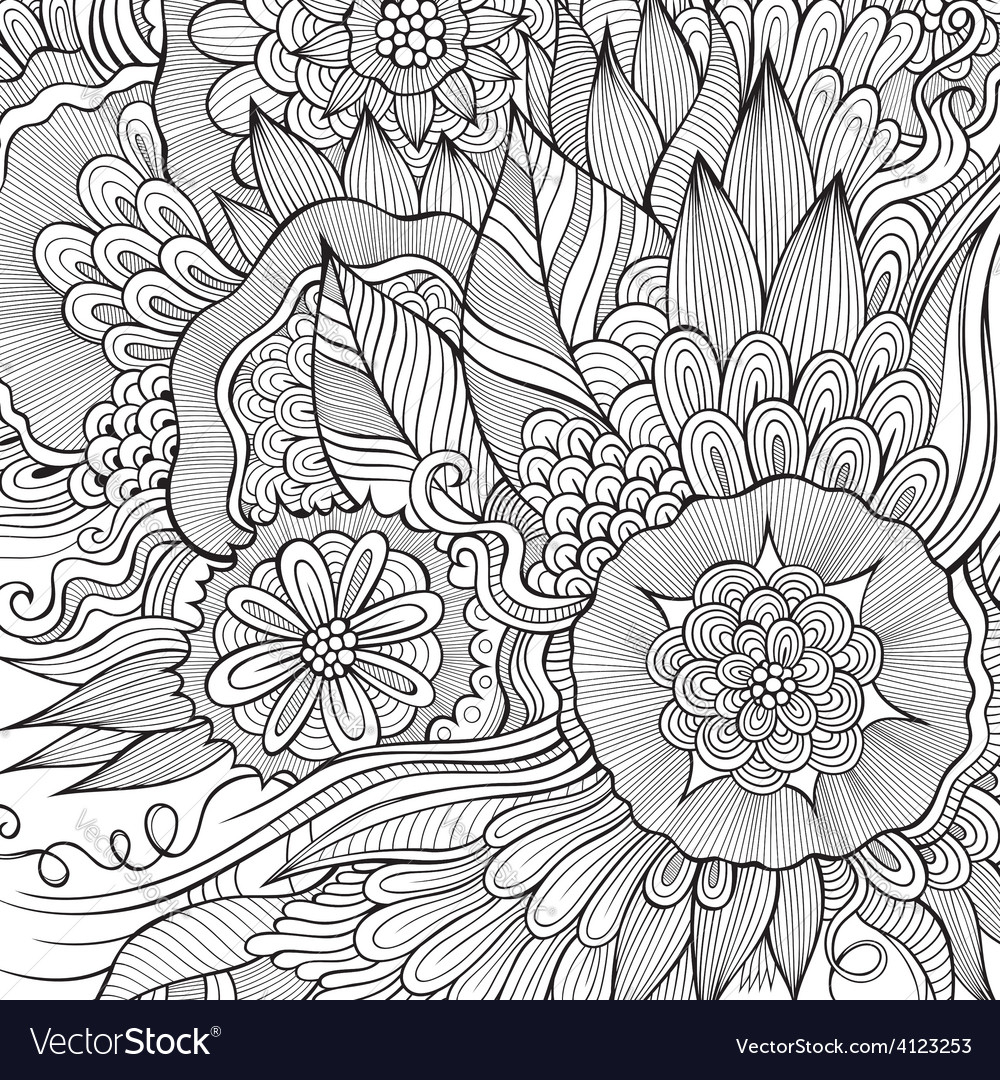 1000x1080 abstract flower sketch abstract flowers sketch background royalty - Pencil Drawing Background