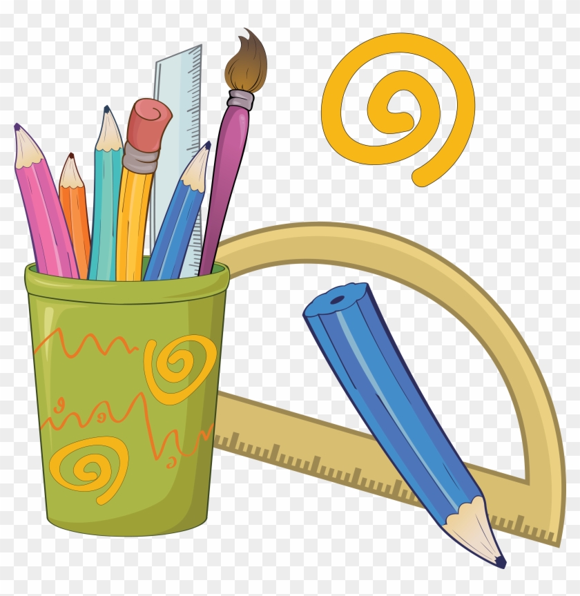 840x863 Colored Pencil Drawing Stationery Clip Art - Pencil Drawing Clipart