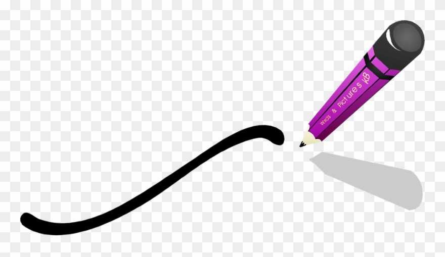 880x509 Illustration Of A Pencil Drawing A Line - Pencil Drawing Clipart