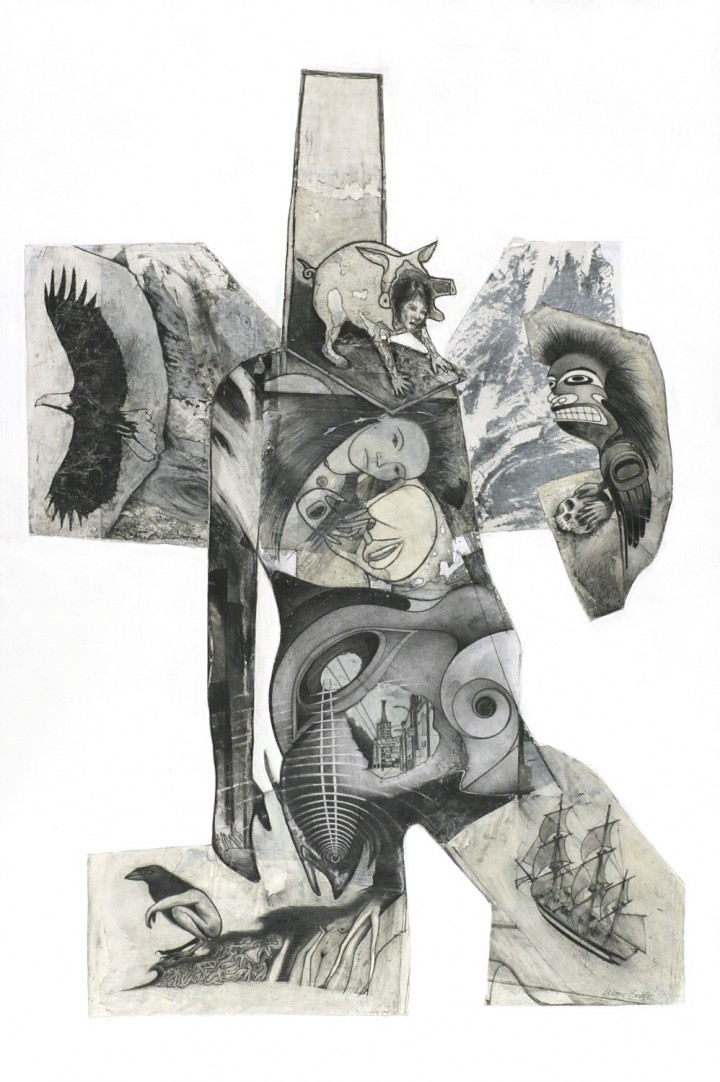 720x1082 the discovery of east side totems - Pencil Drawing Collage