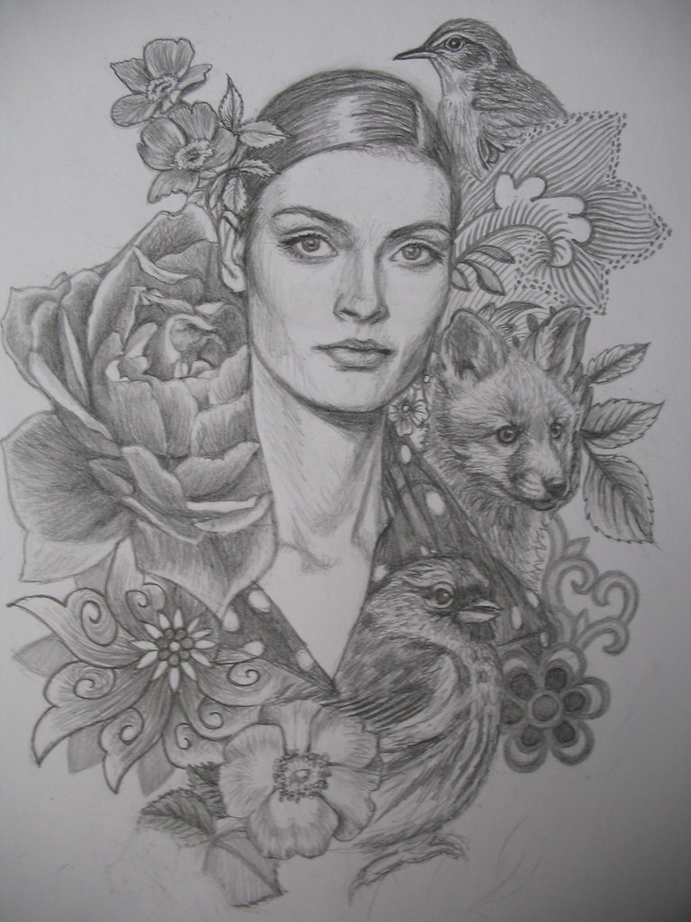 768x1024 The World's Best Photos - Pencil Drawing Collage