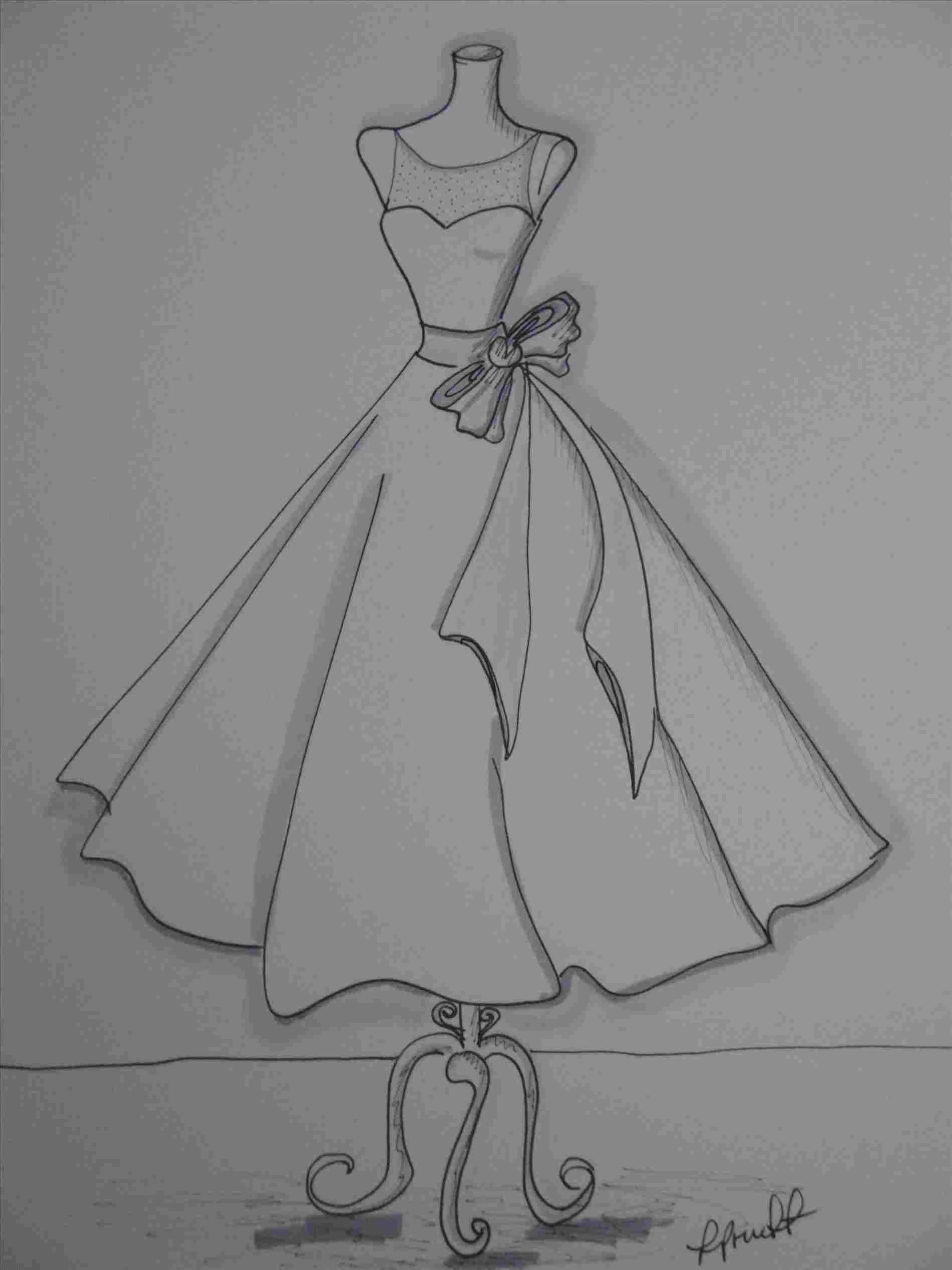 Simple Drawing Dresses Sketches Pencil for Beginner