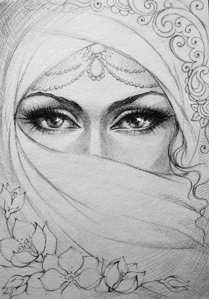 422x604 Ekaterina Zakhvatkina Zhenskie Obrazy In Drawings, Pencil - Pencil Drawing Drawing