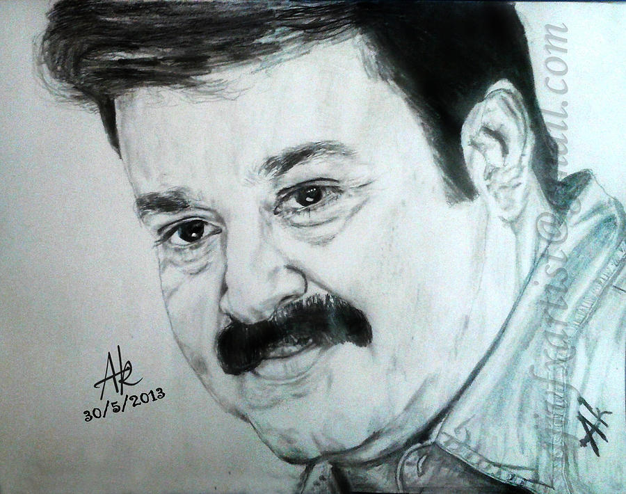 900x710 Mohanlal Pencil Drawings Drawing - Pencil Drawing Drawing