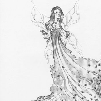 Pencil Drawing Fairies at PaintingValley.com | Explore collection of ...