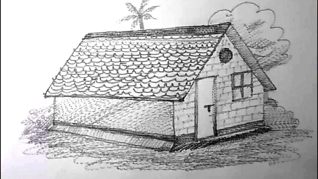 1280x720 how to draw a house for kids pencil drawing yzarts - Pencil Drawing For Kids