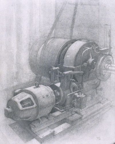 401x504 nicholas raynolds elevator generator pencil on paper x - Pencil Drawing Generator