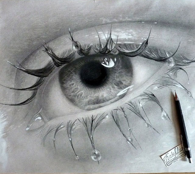 640x570 Eye Pencil Drawing - Pencil Drawing Images