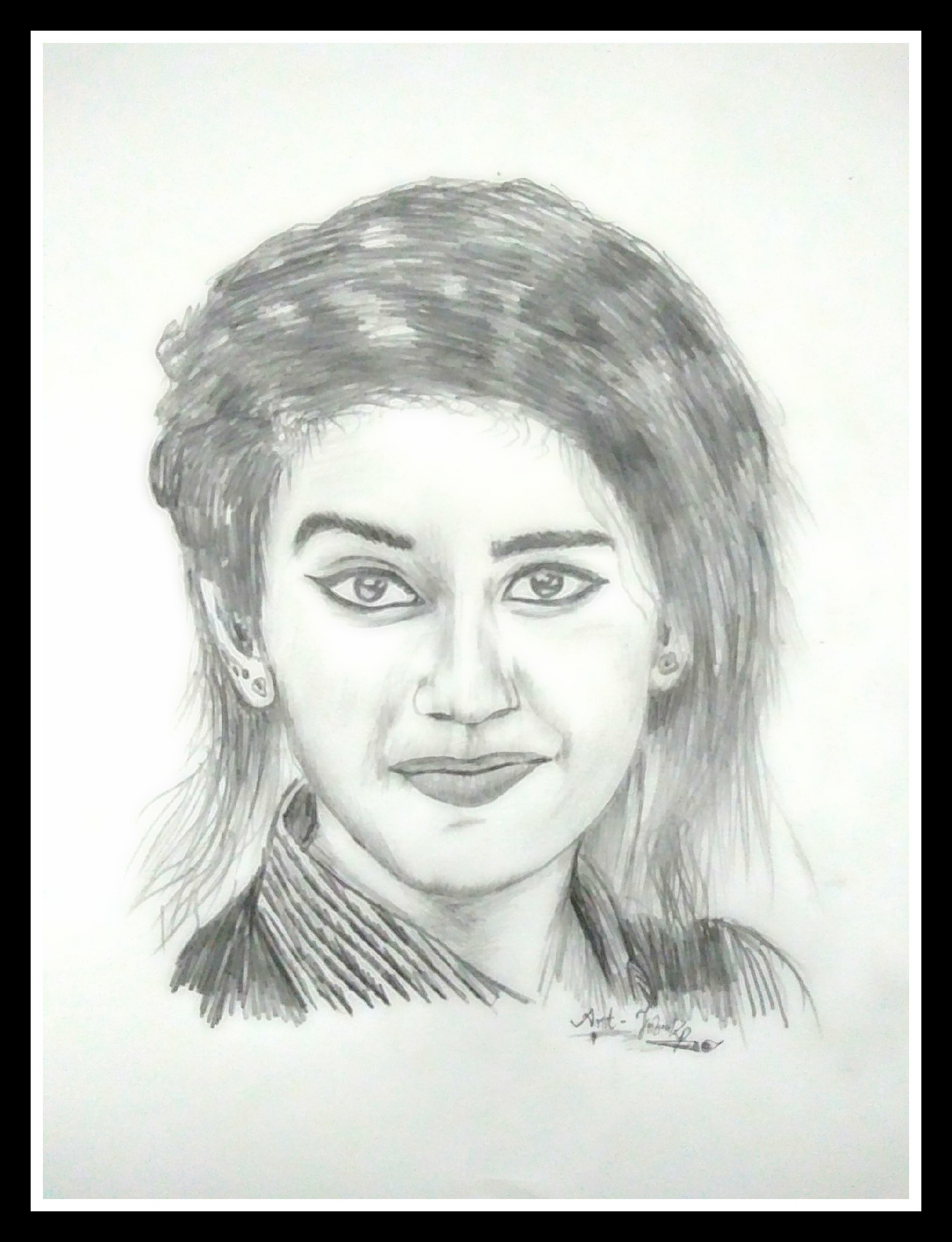 1553x2025 Filepriya Prakash Varrier's Pencil Drawing - Pencil Drawing Images
