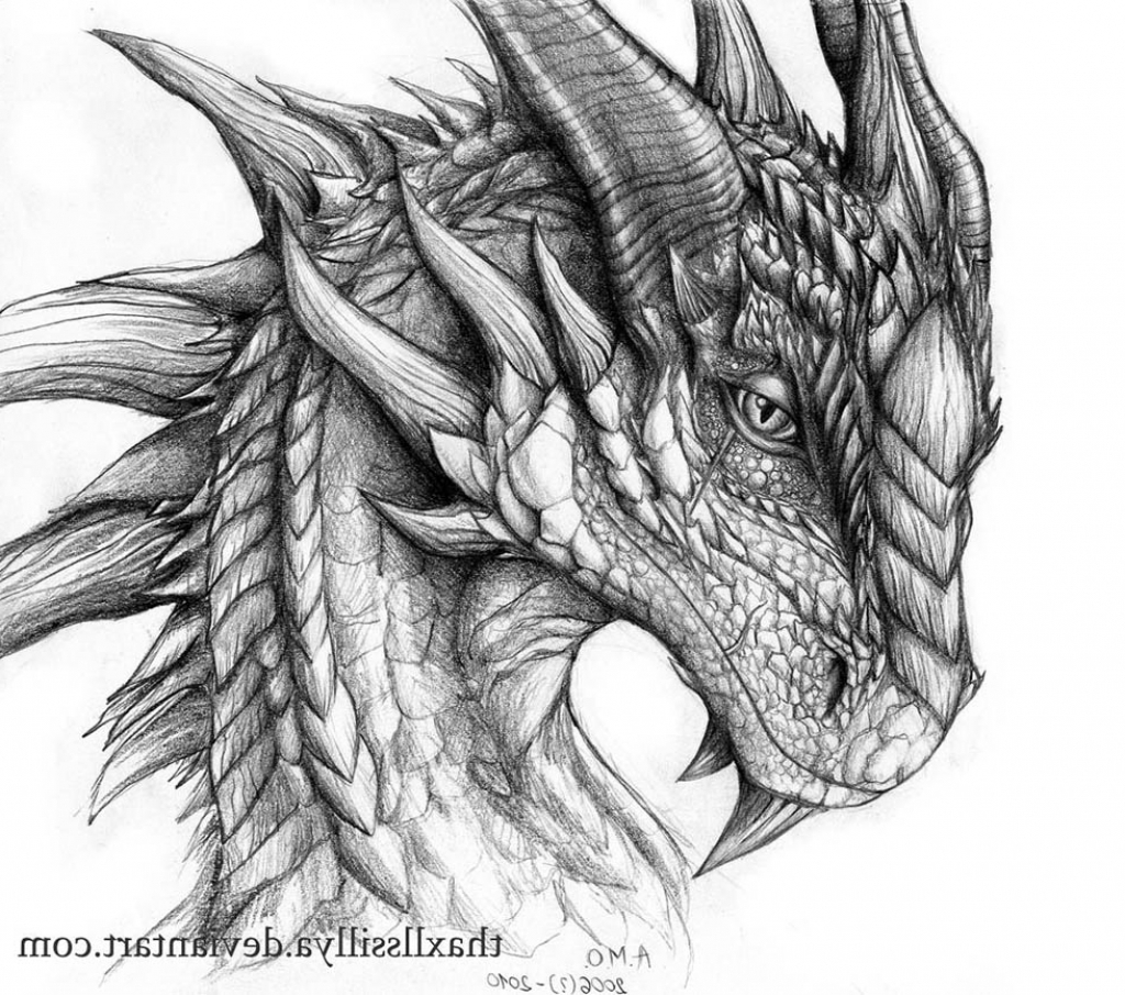 Pencil Drawing Of A Dragon at PaintingValley.com | Explore collection ...