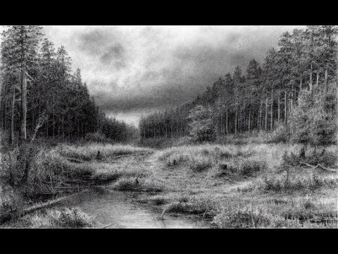 480x360 drawing pencil how to draw a road in a pine forest with pencil - Pencil Drawing Of A Forest