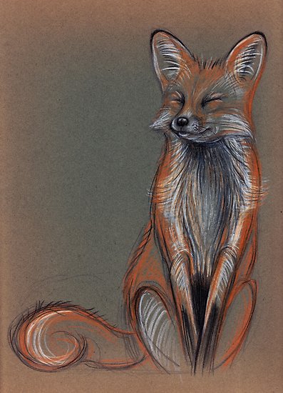 397x550 Foxy - Pencil Drawing Of A Fox