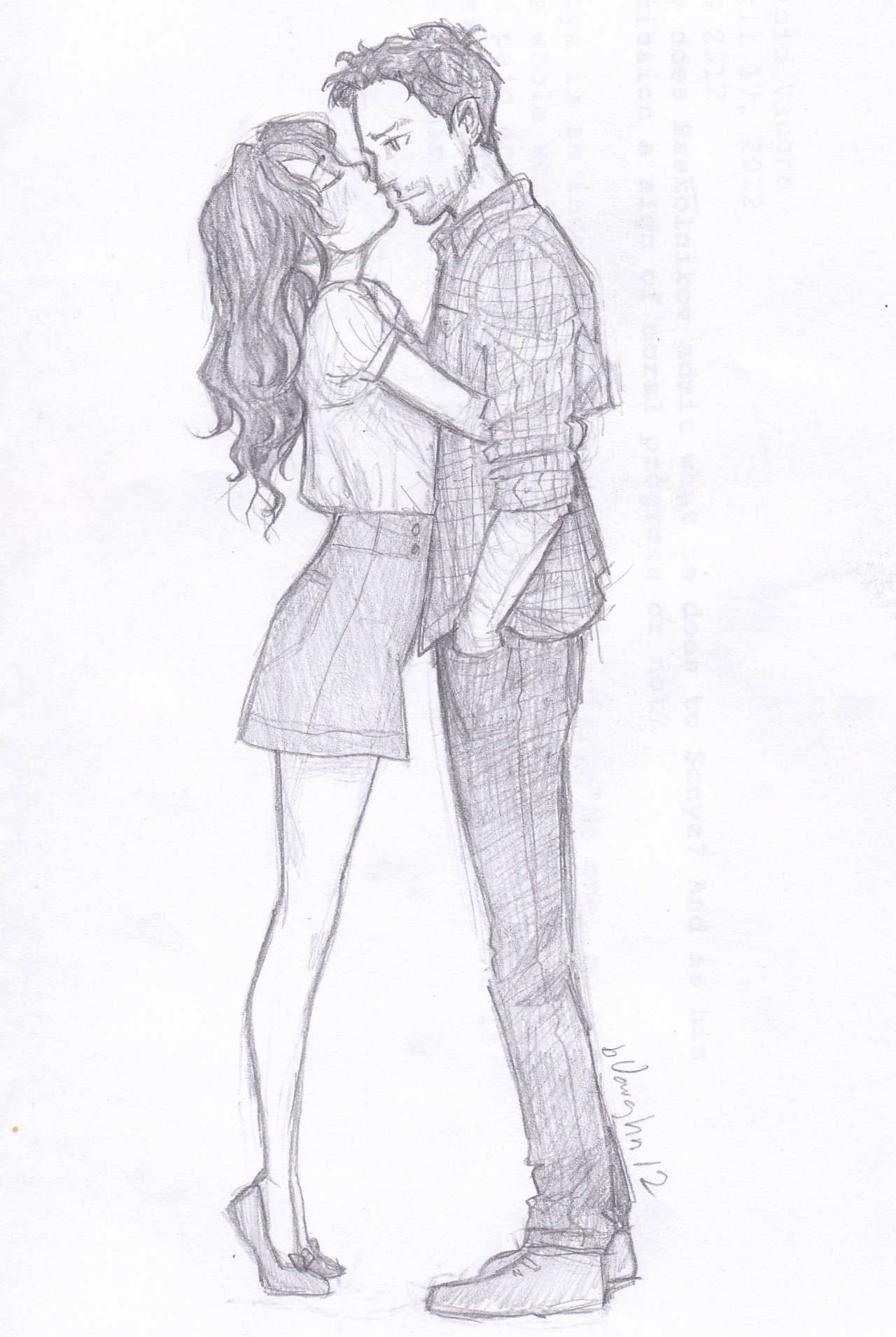 Simple Boy And Girl Drawing