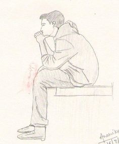 236x286 Pencil Drawings Of Lonely Boy - Pencil Drawing Of Boy