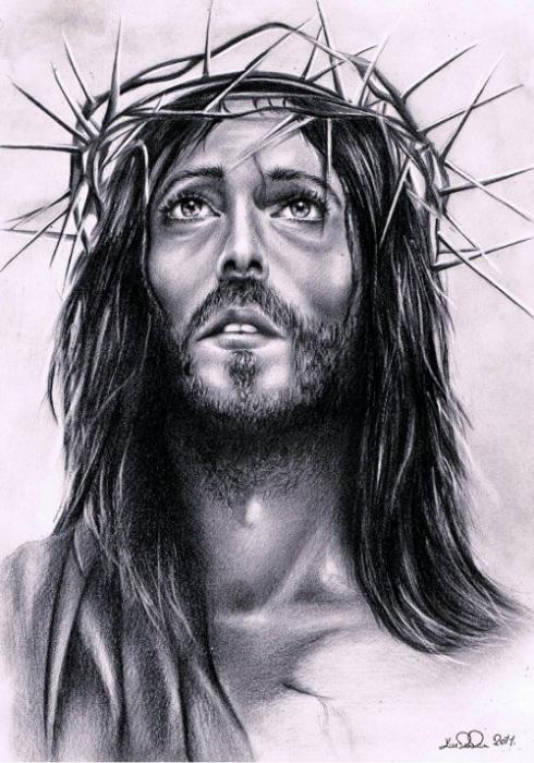 Pencil Drawing Of Jesus Face at PaintingValley.com | Explore collection ...