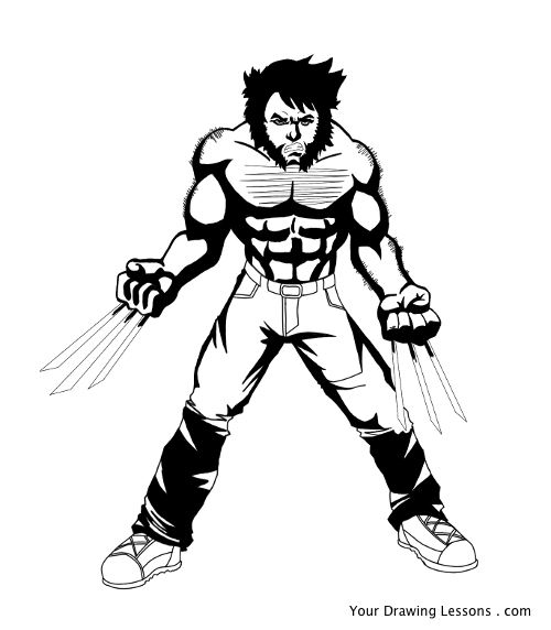 500x572 how to draw wolverine your drawing lessons - Pencil Drawing Of Wolverine