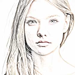250x250 portrait photo to pencil sketch with photoshop tutorial - Pencil Drawing Photoshop