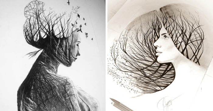 700x367 i personify mother nature in my pencil drawings bored panda - Pencil Drawing Pictures