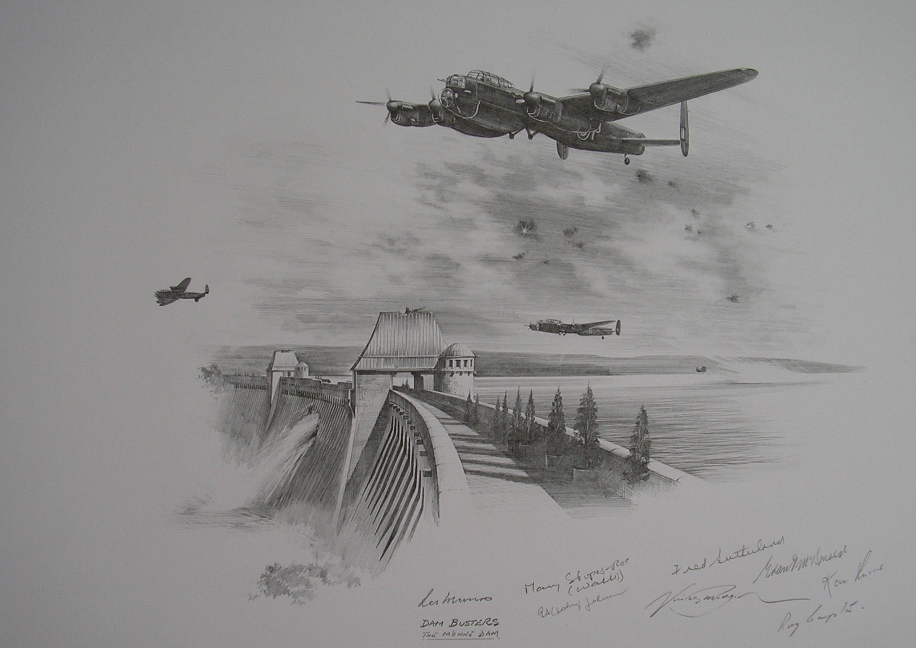 1838x1300 nicks aviation art dambusters - Pencil Drawing Pictures