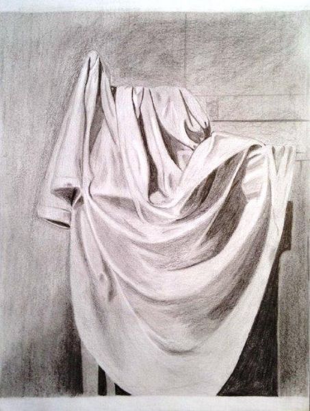 453x600 pencil drawing piece of cloth - Pencil Drawing Pictures