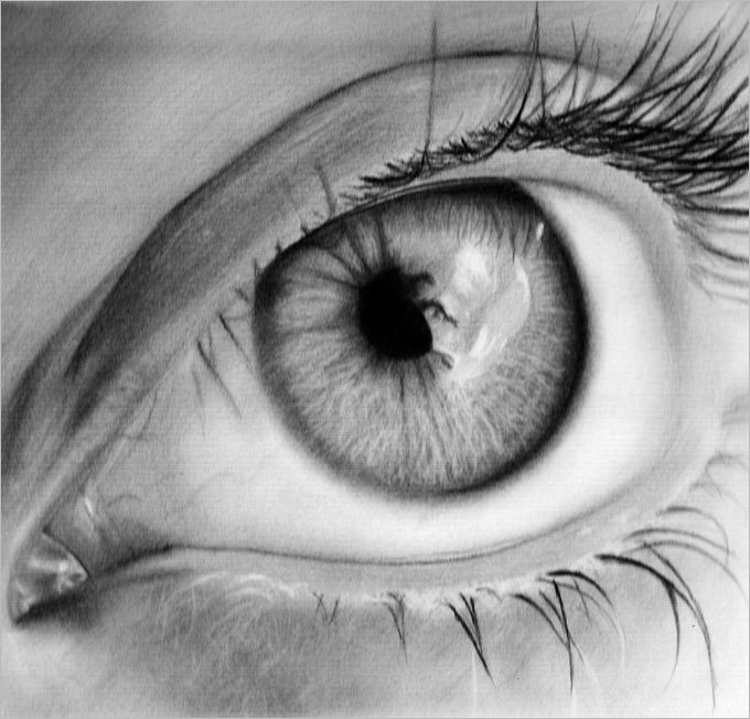 680x652 Eye Drawings - Pencil Drawing Pictures Free Download