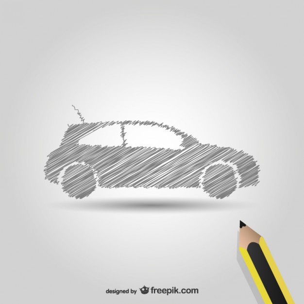 626x626 Pencil Drawing Car Symbol Vector Free Download - Pencil Drawing Pictures Free Download