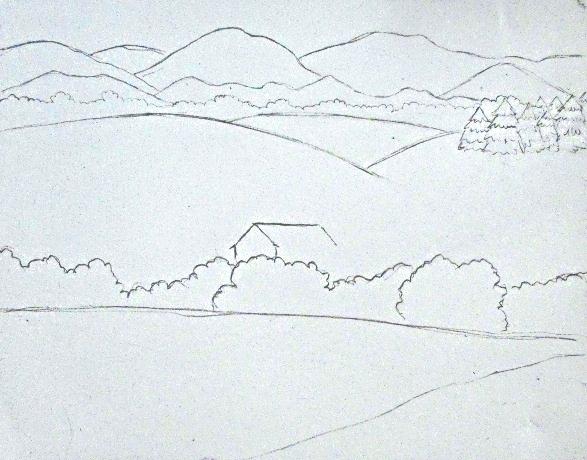 587x460 Colour Pencil Drawing Images Free Download Color Landscape - Pencil Drawing Pictures Free Download