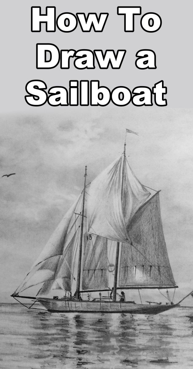 629x1200 how to draw a sailing boat online art lessons - Pencil Drawing Ship