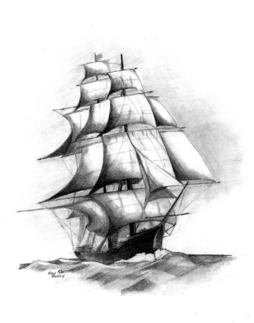 Pencil Drawing Ship at PaintingValley.com | Explore collection of ...