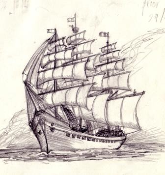 336x356 ship drawing related keywords suggestions - Pencil Drawing Ship