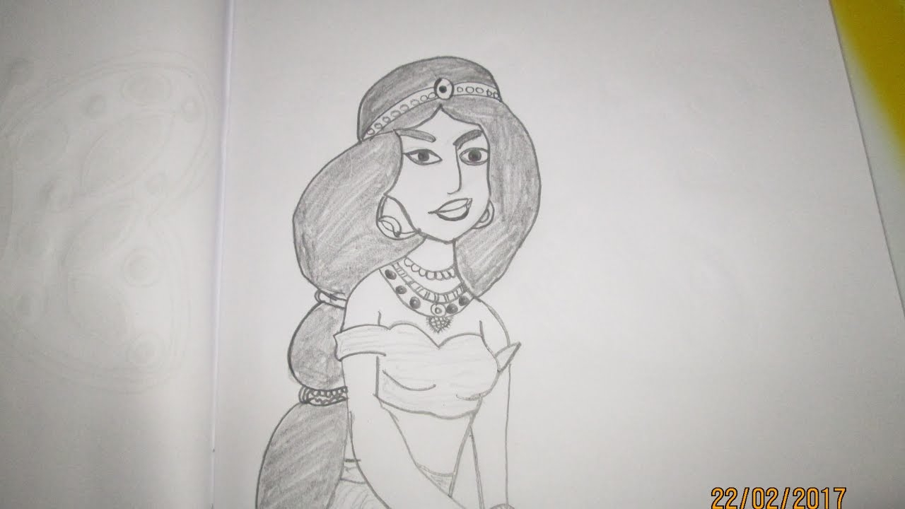 1280x720 cinderella pencil drawing and cute cinderella girl pencil drawing - Pencil Drawing Video