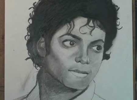 450x327 How To Draw Michael Jackson Step - Pencil Drawing Video