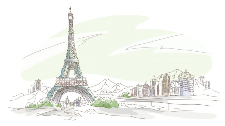 768x432 paris pen and pencil drawing wallpaper hd widescreen download hd - Pencil Drawing Wallpaper