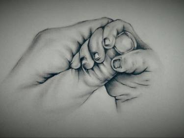 375x281 Mother's Affection Drawing - Pencil Drawings