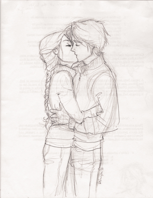 600x777 Romantic Couple Pencil Sketches And Drawings - Pencil Drawings