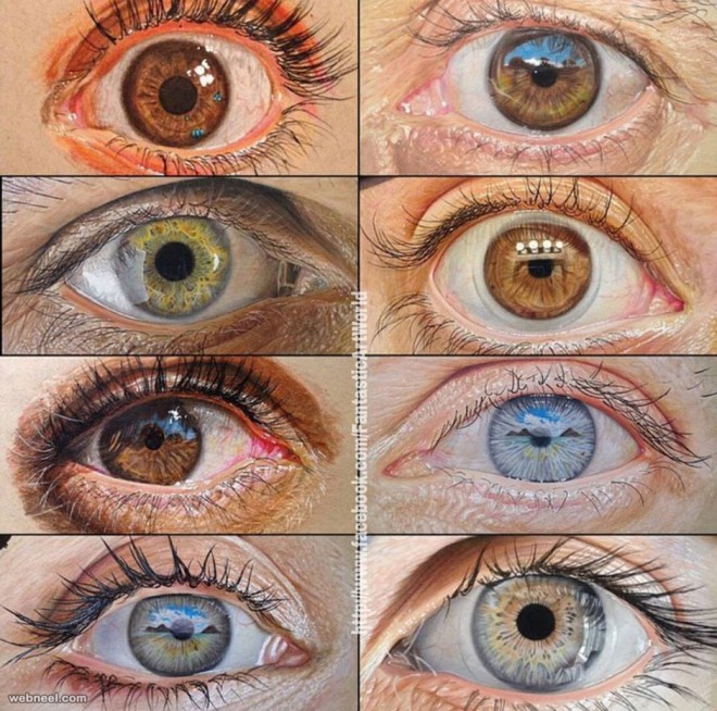 660x654 Eyes Color Pencil Drawing - Pencil Drawings Of The Sun