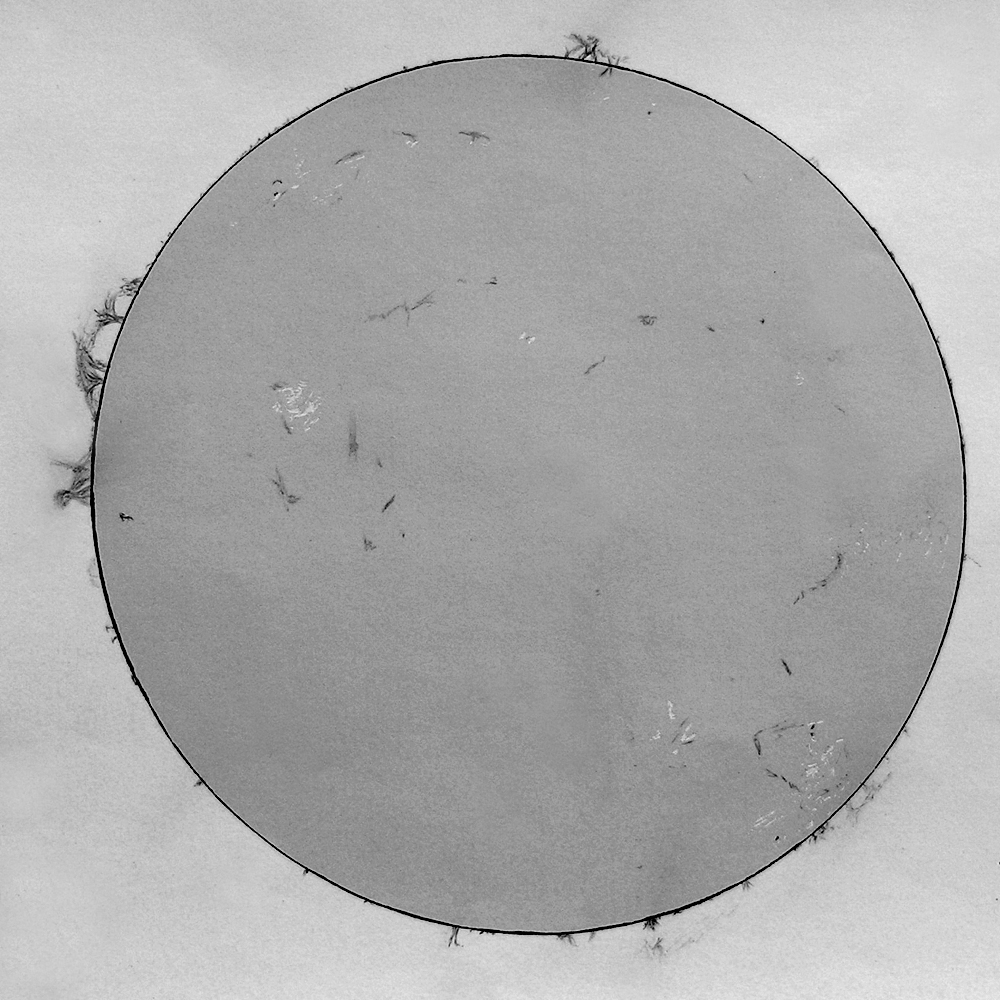 1000x1000 h alpha sun january astronomy sketch of the day - Pencil Drawings Of The Sun