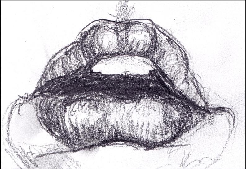 Pencil Lip Drawing at PaintingValley.com | Explore collection of Pencil ...