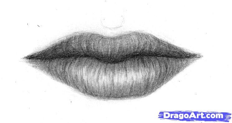 745x395 lips pencil drawing - Pencil Lip Drawing