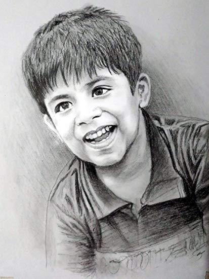 413x550 My Magic Gift Pencil Sketch Portrait - Pencil Photo Drawing