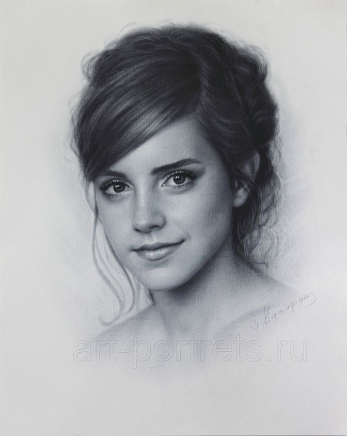 716x900 emma watson drawing portrait - Pencil Portrait Drawing