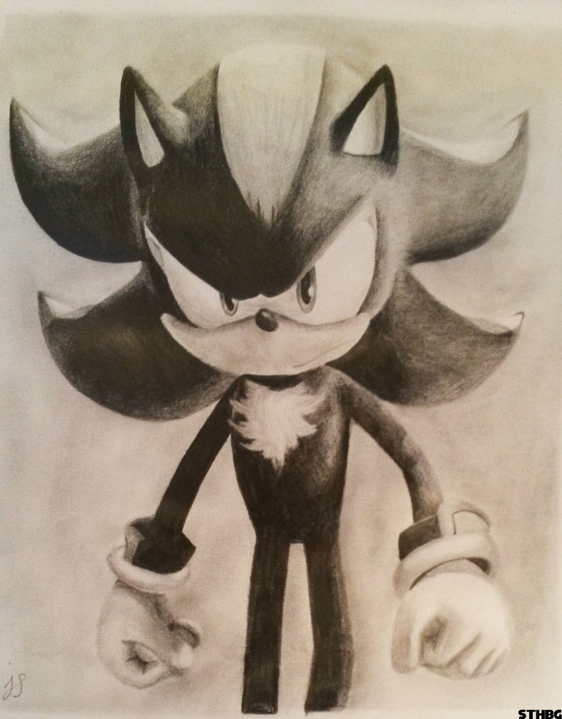 790x1011 shadow the hedgehog - Pencil Shadow Drawing