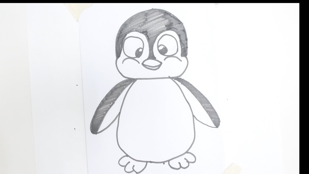 1280x720 how to draw a cartoon penguin - Penguin Cartoon Drawing