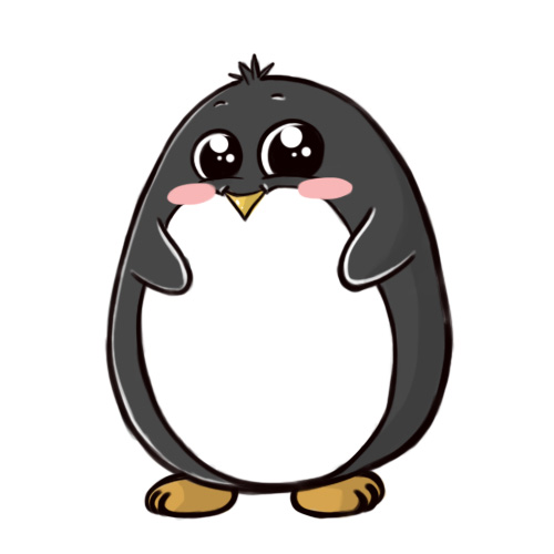 500x500 penguins cartoon image group - Penguin Cartoon Drawing