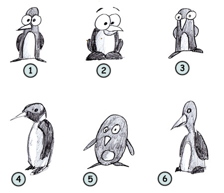 450x389 drawing cartoon penguins - Penguin Cartoon Drawing