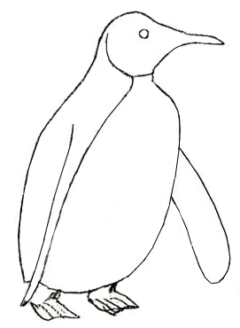 271x370 how to draw a penguin - Penguin Drawing
