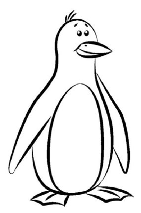 285x431 how to draw a penguin howstuffworks - Penguin Drawing