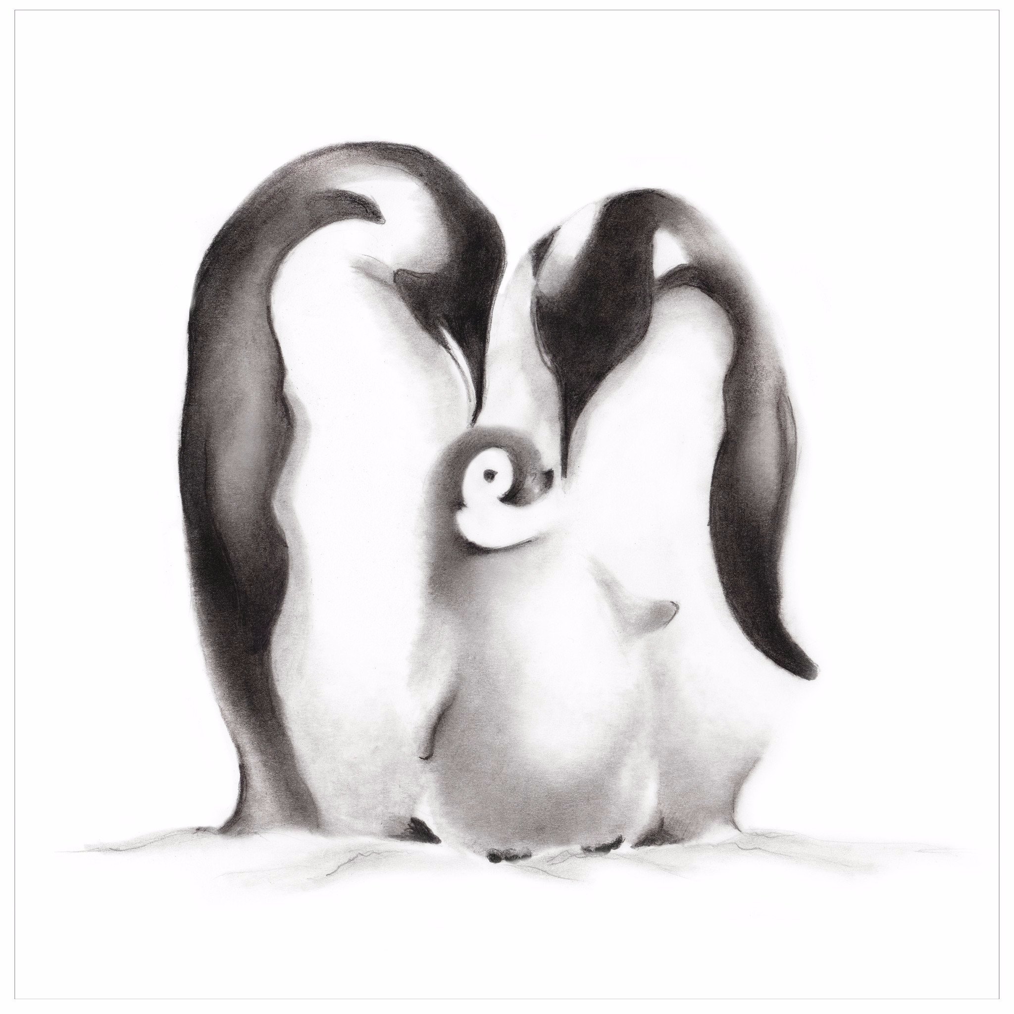 Пингвин арт любовь