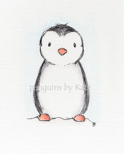 400x495 Penguins - Penguin Drawing